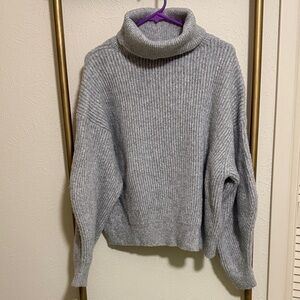 Cozy Gray Turtleneck Sweater